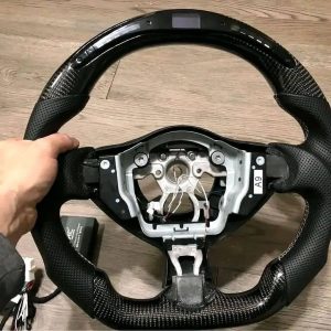 OHT Motors Carbon fiber White Stitching steering wheel.